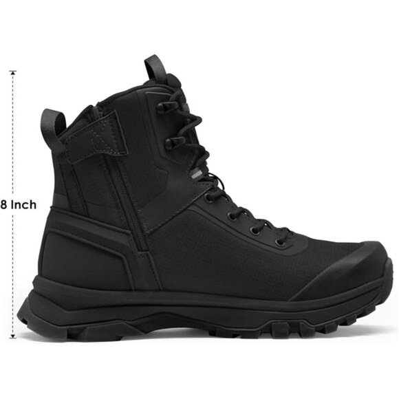 Men\'s Tactical Boots Lightweight Military Combat Boot Side Zipper, 8 Inches main image 4